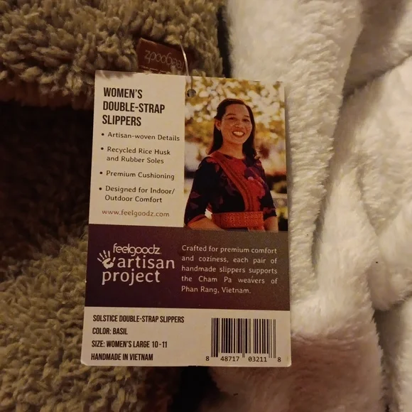 Feelgoodz Women's Slippers large 10 - 11 color basil - Picture 3 of 4